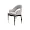 Manhattan Comfort 7-PieceRockaway 70.86 Dining Set with 6 Carrington Chairs in Black and Light Grey 6-DT02DC089AR-BKLG - alternate 6
